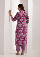 Purple Pink Kurta Pant Set