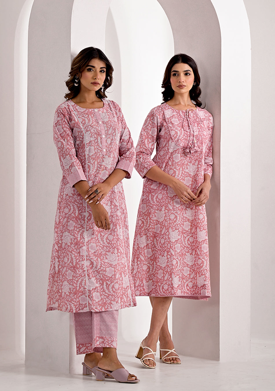 Blush Floral Long Dress