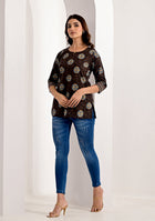Cinnamon Brown Printed Top