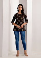 Cinnamon Brown Printed Top