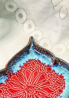 Mandala Red Ceramic Platter