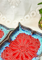 Mandala Red Ceramic Platter