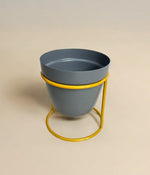 Grey Pot with Stand