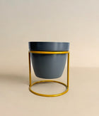 Grey Pot with Stand