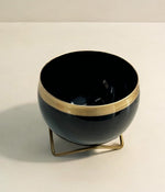 Black Gold Metal Planter With Stand