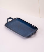 Cobalt Tray Ceramic Platter with 2 Prussian Portion Bowls