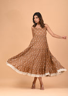 Coffee Tiered Dress