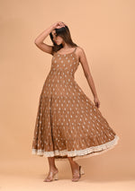 Coffee Tiered Dress
