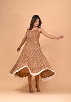 Coffee Tiered Dress