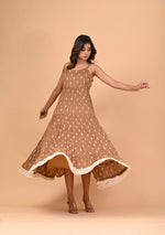 Coffee Tiered Dress