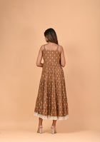 Coffee Tiered Dress