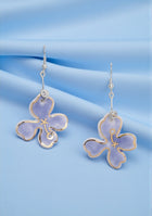 Sea blue Petal Earrings and Necklace set