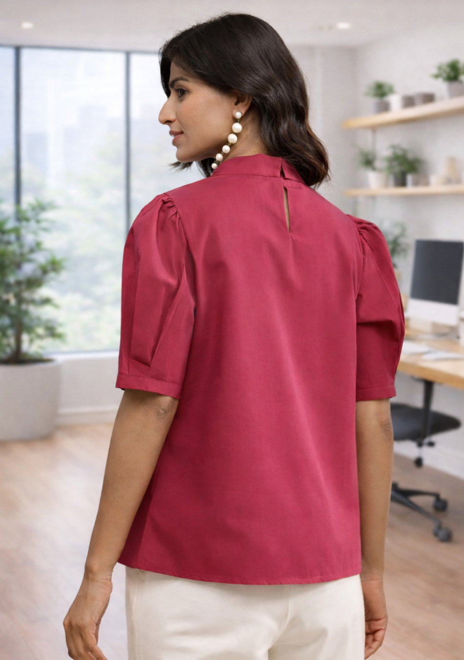 Berry Red Bow Top