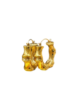 Golden Bamboo Mini Hoops