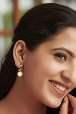 Golden Wave Pearl Earrings