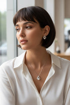 Snow Pearl Elegance Pendant Set