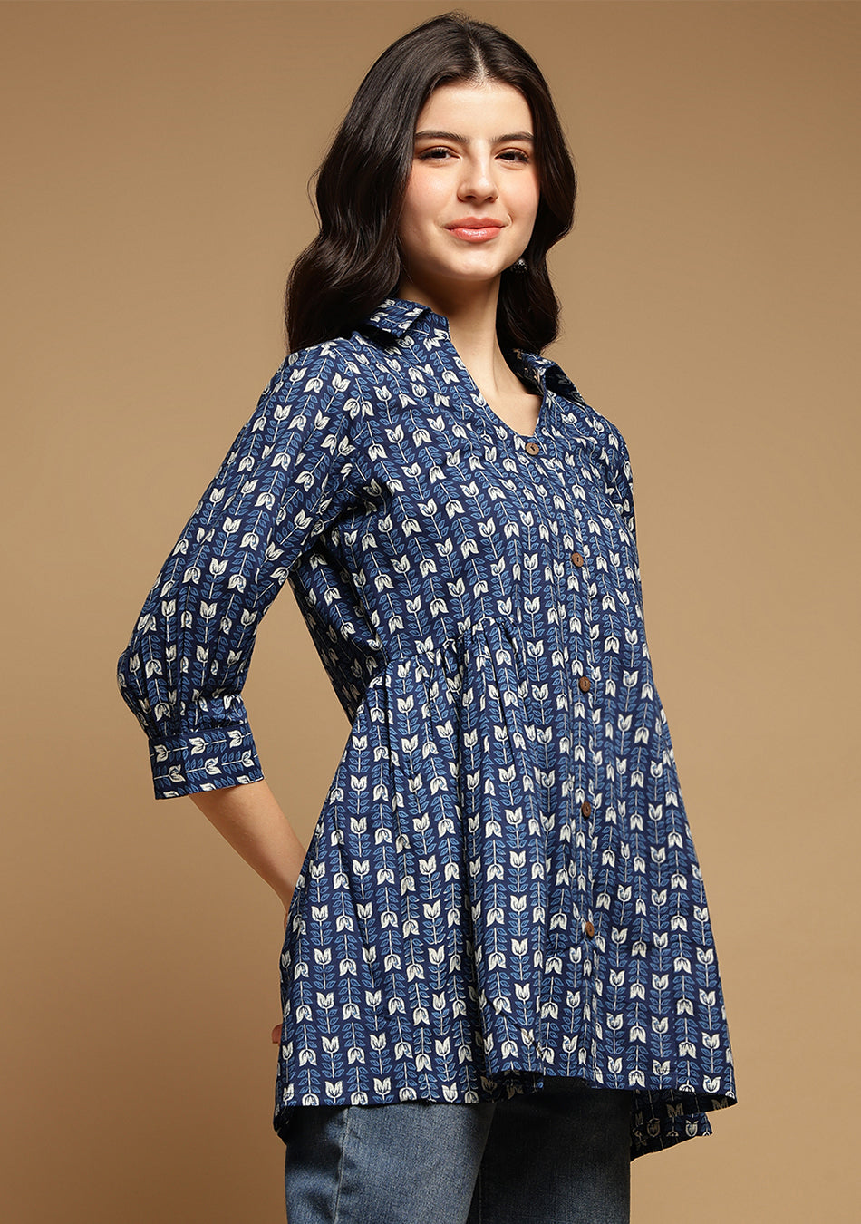 Blue Floral Top