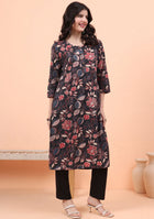Inky Floral Kurta