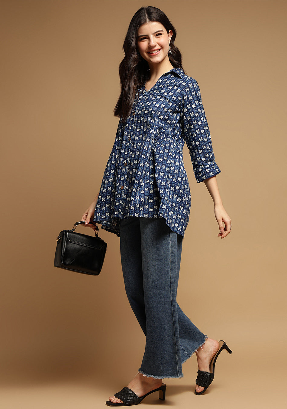 Blue Floral Top