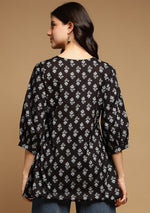 Black Printed Top