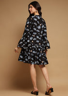 Blue Lotus Flared Dress