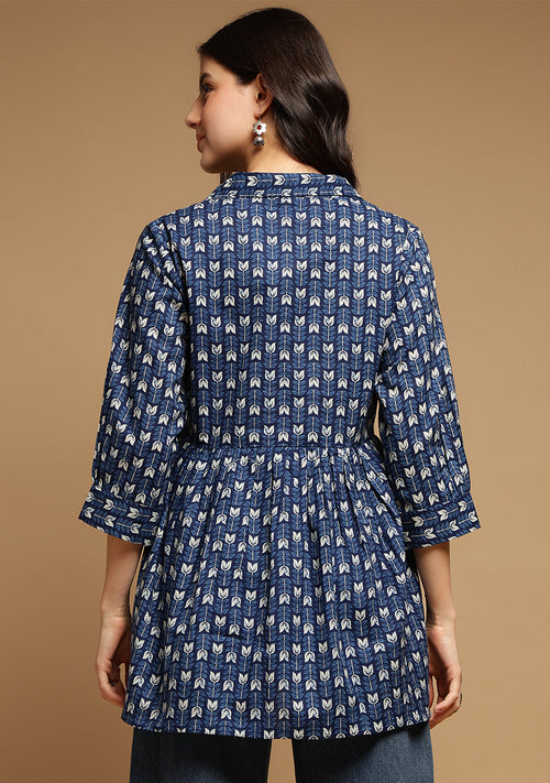 Blue Floral Top