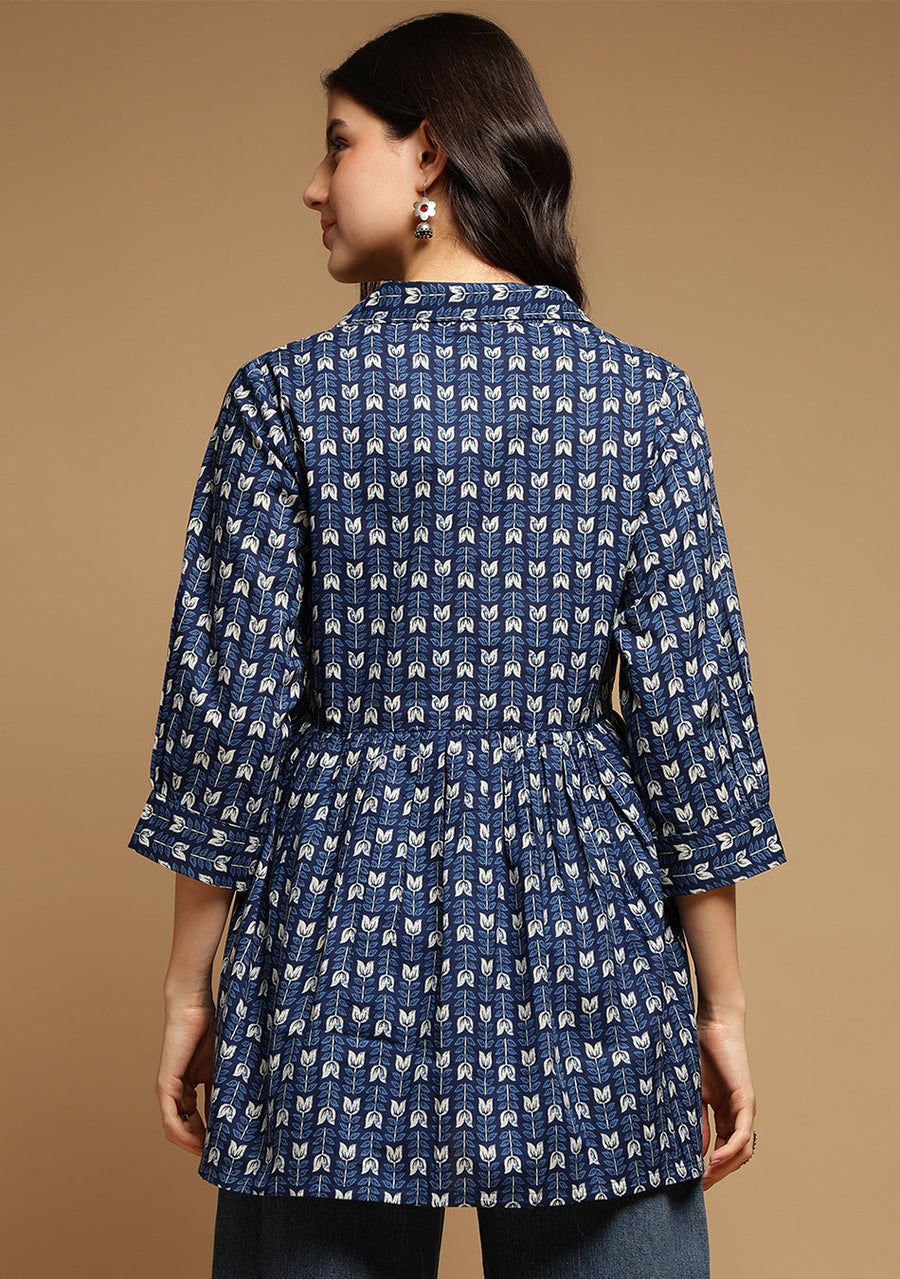 Blue Floral Top