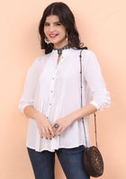 WHITE SOLID PINTEX TOP
