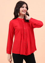 Solid Pintex Red Top