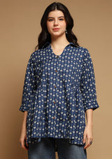 Blue Floral Top