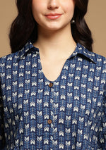 Blue Floral Top