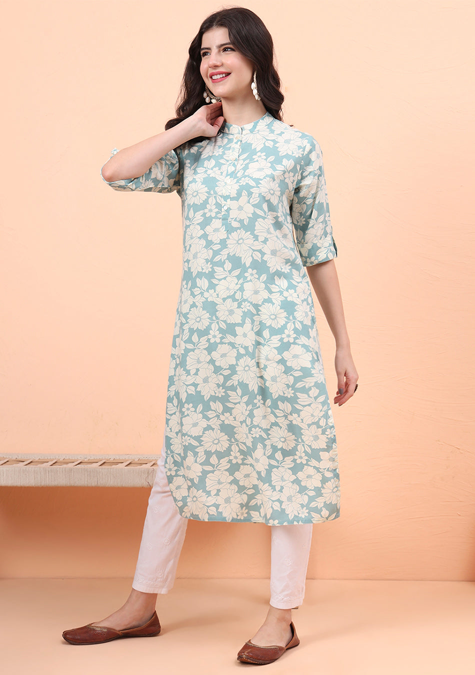 Mint Blossom Kurta