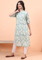 Mint Blossom Kurta
