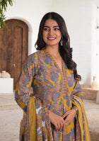 Mustard Twilight Bloom Anarkali Set