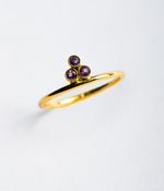 Minimal Amethyst Gold Plated Ring