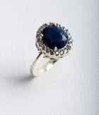 Blue Topaz Promise Finger Ring