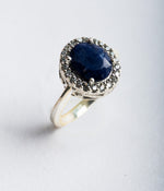 Blue Topaz Promise Finger Ring