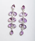 Amethyst Flower Drop Earrings